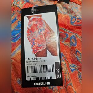 Dolls Kill RXCH Abstract Print Mesh Biker Shorts